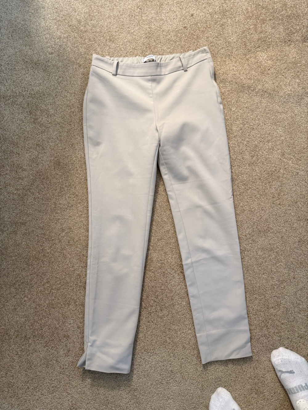 Mango Cream High-Waist Tailored Skirt-Pant
